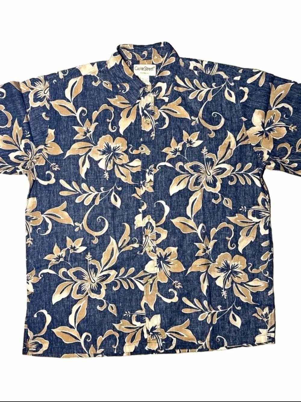 Casuale Street Men's Navy & Tan Floral Short-Sleeve Button-Down Shirt